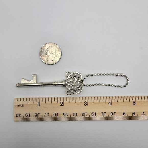 Thank You Gift Master Skeleton Key SilverTone Filigree Retro Style Bottle Opener - Picture 6 of 6